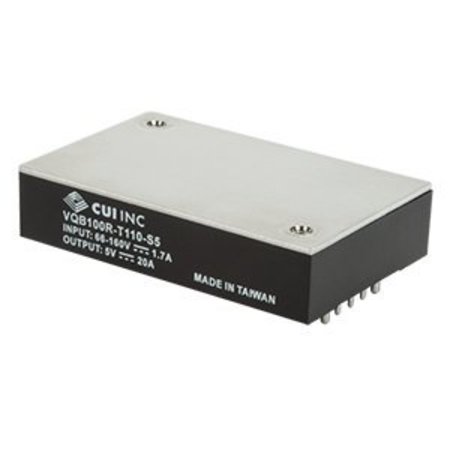 CUI INC Isolated Dc/Dc Converters Dc-Dc Isolated, 100 W, 66~160 Vdc Input, 24 Vdc, 4.2 A, Single Output, Dip VQB100R-T110-S24